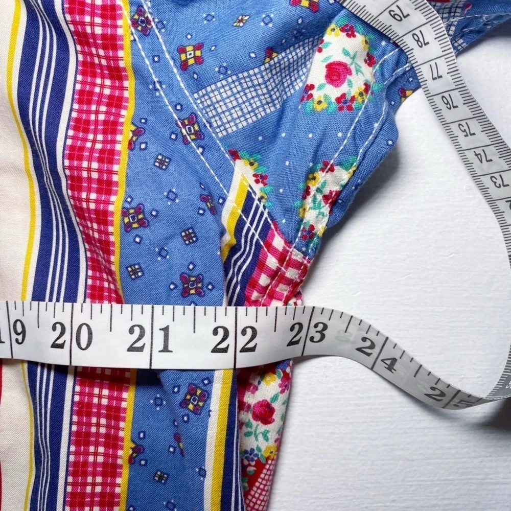 LizWear Vintage Colorful Multi Pattern Button Down Shirt with Pearl Snaps - Picture 10 of 16